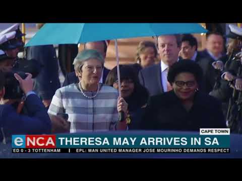 UK PM Theresa May touches down in SA