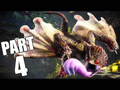 MONSTER HUNTER WORLD Walkthrough Gameplay Part 4 - ANCEINT FOREST URGENT HUNT | PUKEI-PUKEI (MHW)