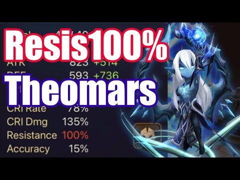 【Summoners War RTA】This is Trap!, The Power Resis100% Theomars, taking him down is pretty hard!!