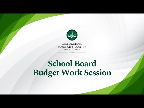 School Board Budget Work Session from 1/13/2026
