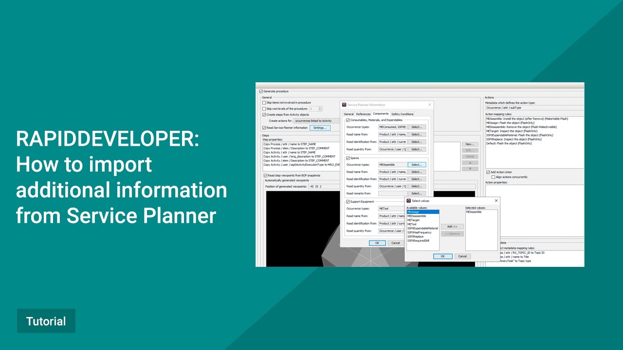 RapidDeveloper Tutorial. How to import additional information from Service Planner
