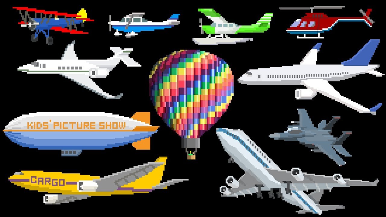 Things that Fly - Book Version - Aircraft - Air Vehicles - The Kids' Picture Show (Learning Video)