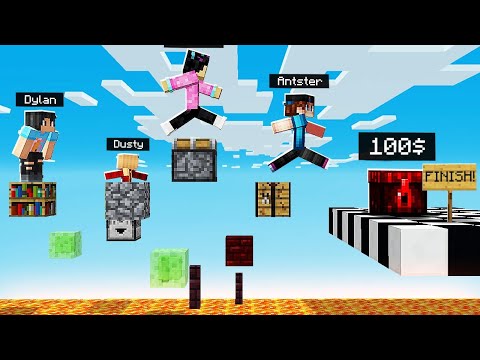 First to complete minecraft EXTREME Parkour WINS $100...