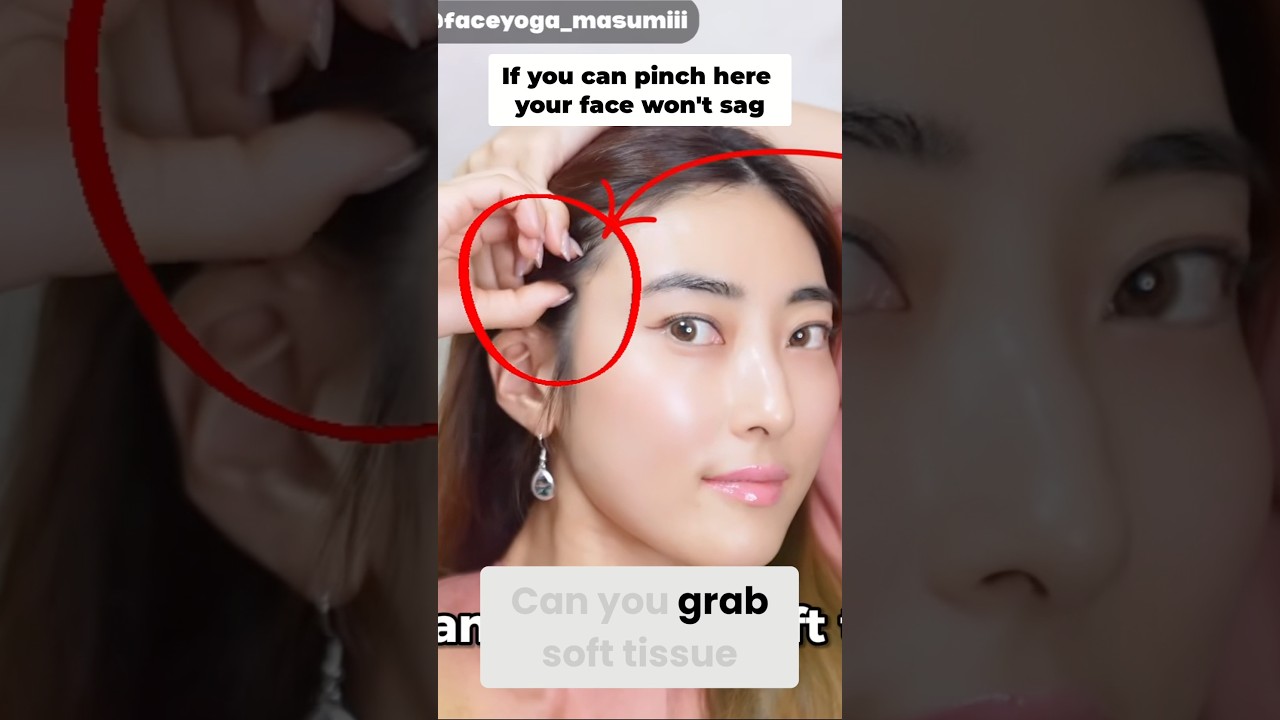 Pinch Here for Sagging Jowls, Marionette Lines, Smile Lines🔥 #shorts #antiaging #beauty #shorts