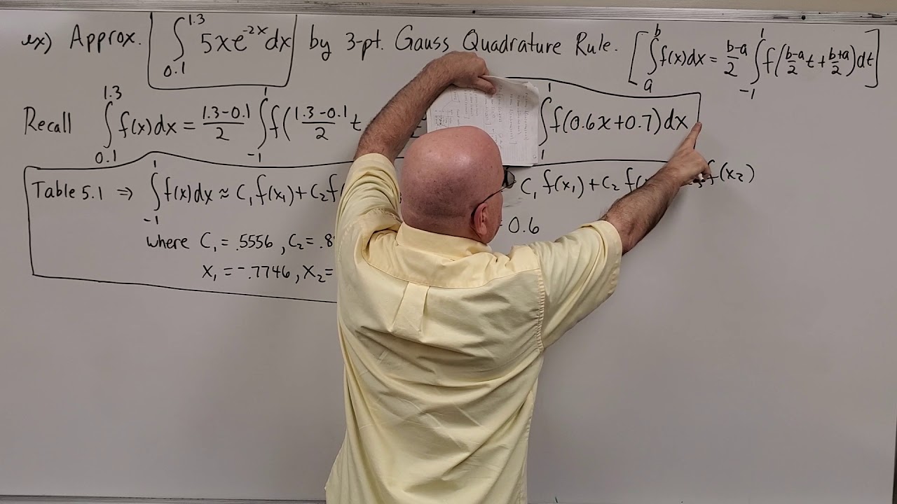 Numerical Analysis - Gauss Quadrature Rule for Integration (#7)