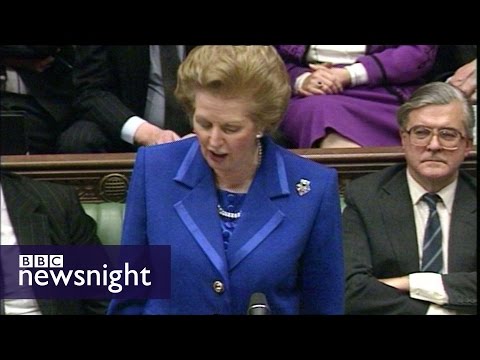 The day Margaret Thatcher resigned - Newsnight archives (1990)