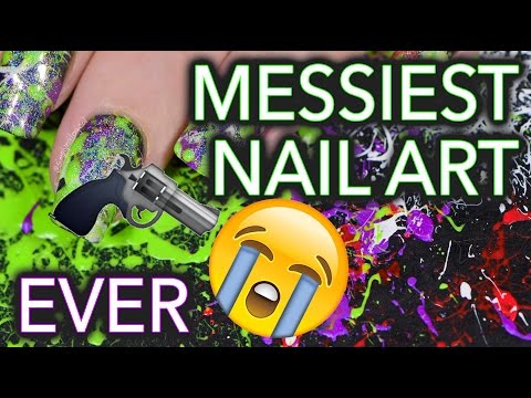 Splatter nails = Messiest nail art EVER