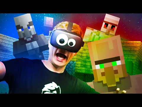 I PLAYED MINECRAFT FOR THE FIRST TIME in VR... and I'M SCARED!!?! Minecraft Virtual Reality Oculus
