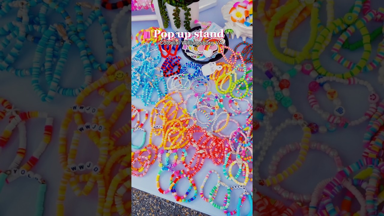 REPOST💗 It ended btw! 💗🌴🛍️ #shortsfeed #bracelet #beads #preppy #shopsmall #popup #preppyjewelry