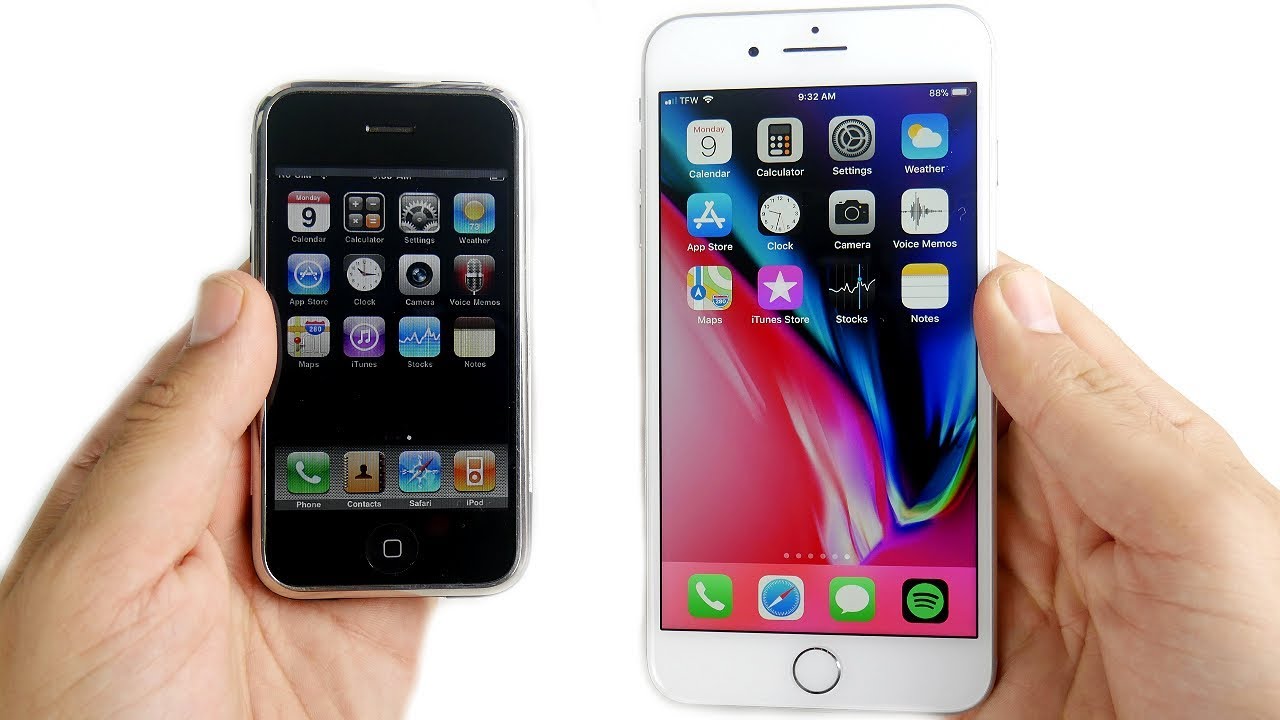 iPhone 2G vs iPhone 8 Plus Speed Test!