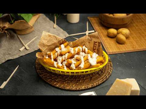 Crispy Japanese Potato Sticks | A Better Version Of Parmesan Garlic Fries You NEED To Try