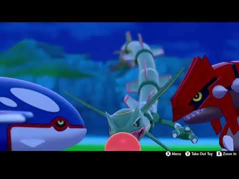 Rayquaza finally does his job and stops Groudon and Kyogre from fighting