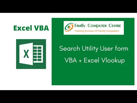 Excel VBA Tutorial | Search Utility User Form using VBA and Excel VLookup