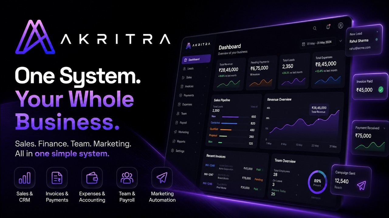 Akritra Product Demo Video