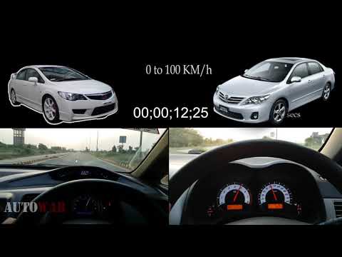 Reborn VS Altis|| Honda civic Pros 2011 vs Altis 1.6 6speed 2012|| 0 to 100