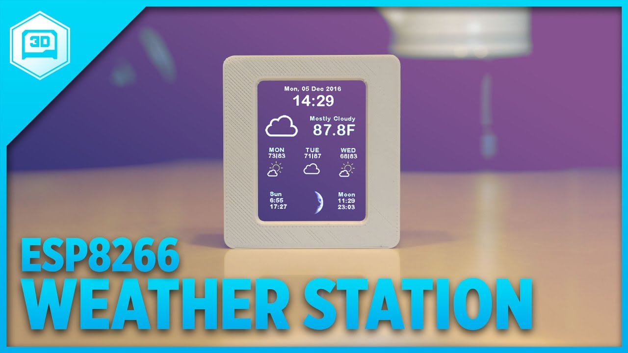 ESP8266 WiFi Weather Station with Color TFT Display