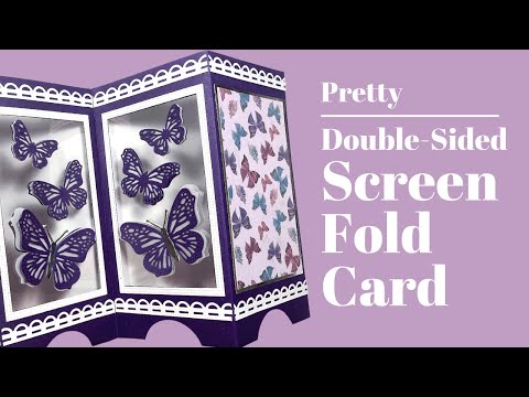 Pretty Double-Sided Screen Fold Card