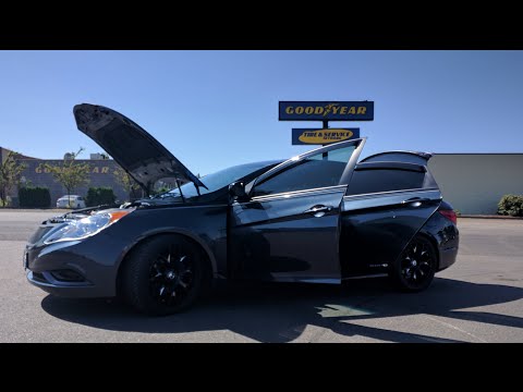 hyundai sonata how to install lowering springs 2011-2014