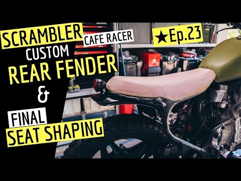 Custom Cafe Rear Fender & Final Scrambler Seat Pan Shaping Ep.23