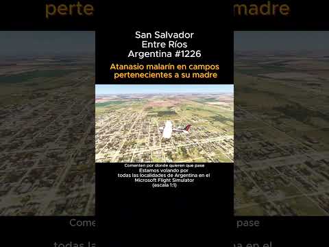San Salvador, Entre Ríos desde el Microsoft Flight Simulator #sansalvador #entrerios #msfs