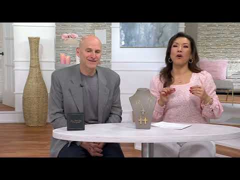 David Markstein Bronze Love Knot Cross Necklace with 20" Box Chain on QVC