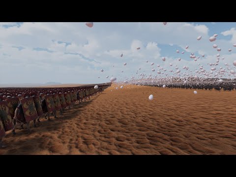 ROMAN INFANTRY  vs SUPER CHICKEN EGG - ULTIMATE EPIC BATTLE SIMULATOR 2 - UEBS 2