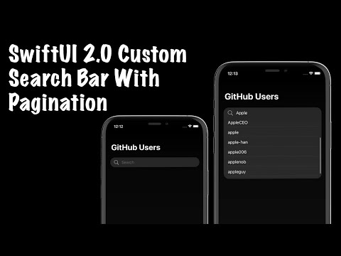 SwiftUI Custom Search Bar With Pagination - JSON Parsing - SwiftUI 2.0 Tutorials
