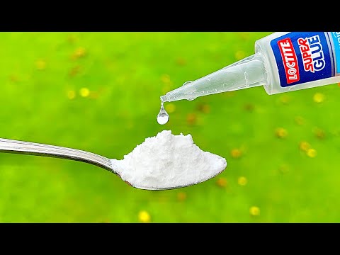 Pour Super Glue on Baking soda and Amaze With Results