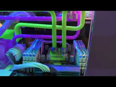 Crazy Water Cooled Custom Gaming PC with NZXT HUE+ LEDS - Liquid Cooled Show Build