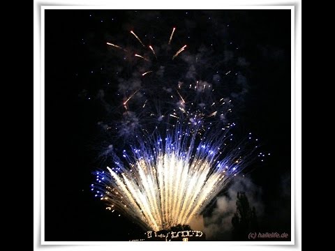 Feuerwerk zum 80. Laternenfest in Halle (Saale)