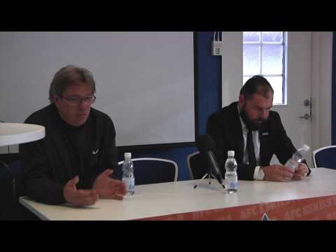 Presskonferensen efter AFC - ÖSK