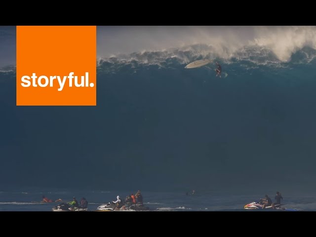 Surfer Drops 40 Feet in Insane Wipeout (Storyful, Crazy)