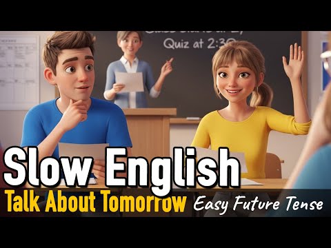 Talk About Tomorrow | Easy Future Tense Practice | Easy Daily English | Slow English For Beginners