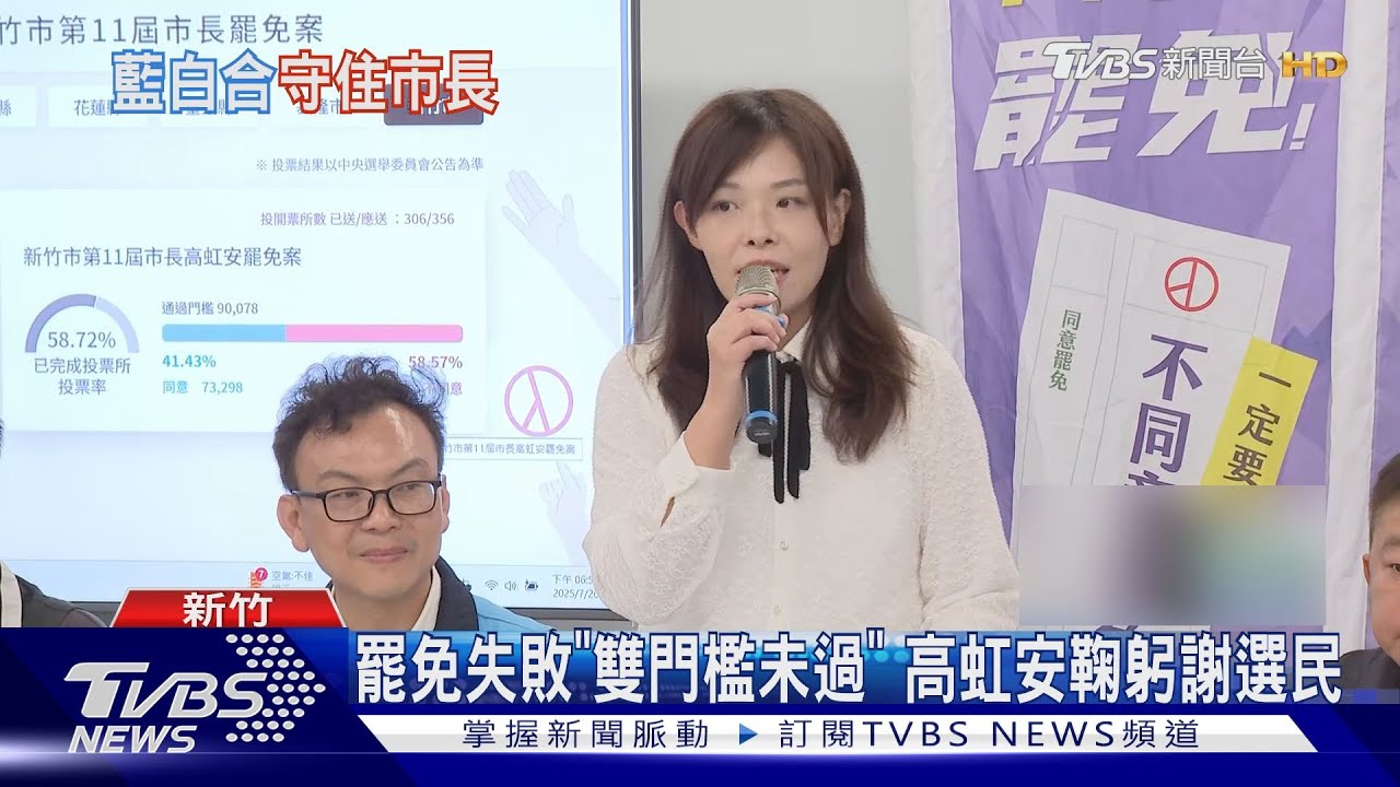 守住市長寶座!高虹安罷免案不同意票領先 深鞠躬謝市民信任