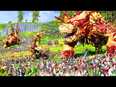 Greater Chaos Spawn of Nurgle - THE EMPIRE vs NURGLE - TotalWar Warhammer 3