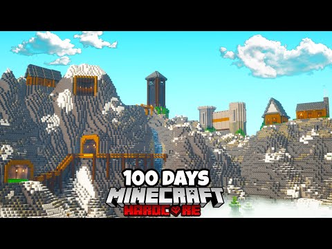 I Survived 100 Days in a Winter Mountain in Minecraft Hardcore