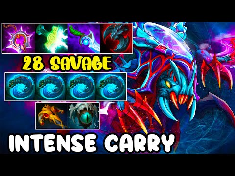 INTENSE 28 SAVAGE - CARRY WEAVER - BEST TEAM FIGHT - DOTA 2 GAMEPLAY