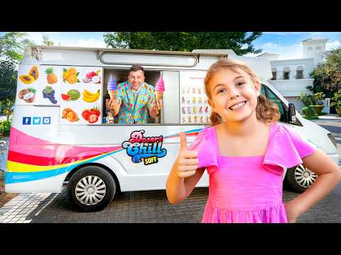 Kinder im gesunden Eiswagen von Papa | Eine Sammlung von Videos für Kinder | Vania Mania DE