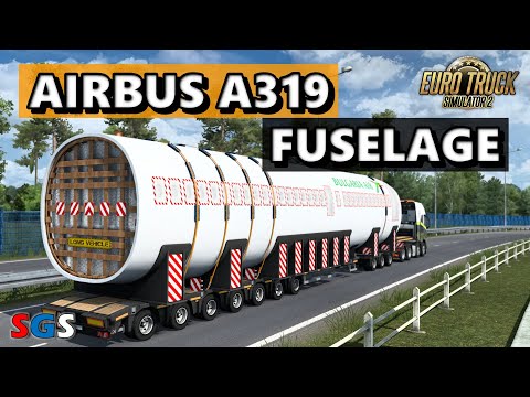|ETS2 1.45| Airbus A319 Fuselage Trailer by SASq [Trailer Mod]