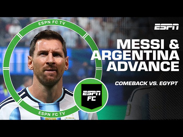 Messi's FANTASTIC goal vs. Egypt keeps Argentina from ALMOST LOSING AGAIN 😱 | ESPN FC
