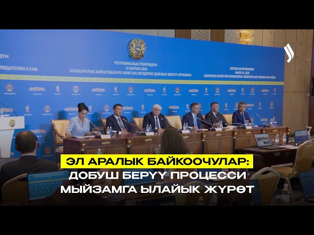 Эл аралык байкоочулар референдумдун жогорку деңгээлде уюштурулганын белгилешти