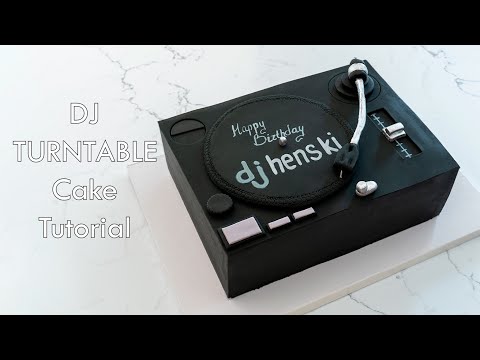 DJ Turntable Fondant Cake Tutorial