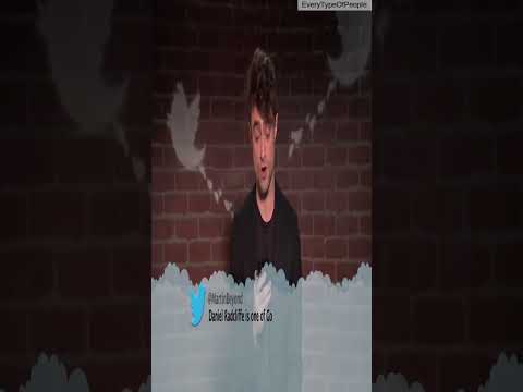 Daniel Radcliffe (Harry Potter) Reads Mean Tweet