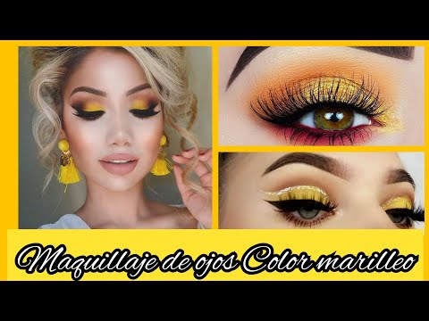 RECOPILACION MAQUILLAJE👁 DE OJOS COLOR AMARILLO/MAKEUP OF EYES/FASHION MAKEUP/ #MODA Y #TENDECIAS