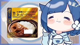 【実食】セブンの金のビーフカレー食べてみる🥄【ぶいすぽっ！ / 紡木こかげ】