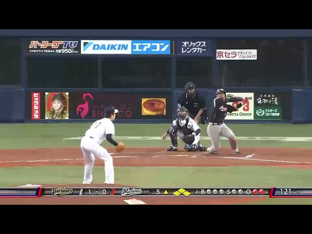【5回表】4番の一振り!! マリーンズ・今江 逆転のタイムリーヒット!! 2015/4/8 Bs-M