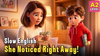 He Took Money From Mom's Purse... She Noticed Right Away! | English Listening Practice (A2)