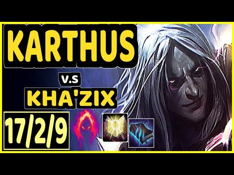WARDEN (KARTHUS) vs KHA'ZIX - 17/2/9 KDA JUNGLE GAMEPLAY - EUW Ranked GRANDMASTER