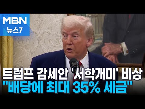 트럼프 감세안, 미국주식 배당에 최대 35% 세금…서학개미 '비상' [MBN 뉴스7]