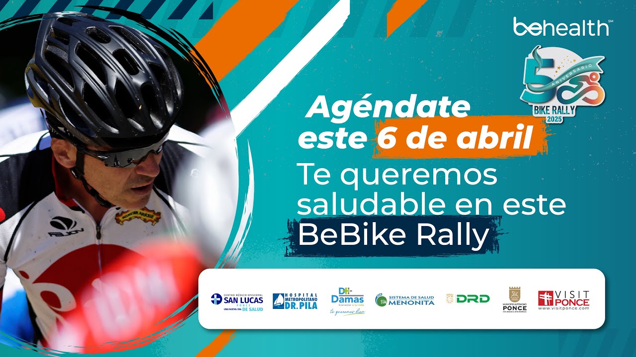 Agéndate este 6 de abril y cuídate ¡Te queremos saludable en este Be Bike Rally!